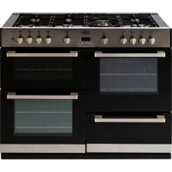 Belling DB4110G 110CM Wide Gas Range Cooker in Stainless Steel